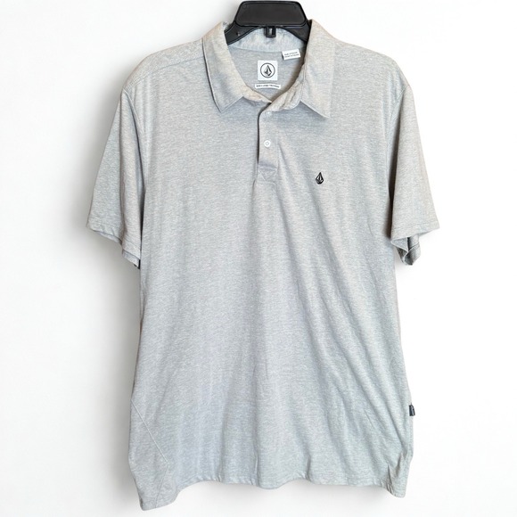 Volcom Other - Volcom Mens Polo Shirt XL Gray Heather Performance Skate Surf Casual Modern‎ Fit